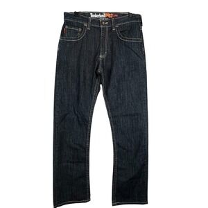 Timberland PRO Mens 32x32 FR Jeans Bootcut Dark Wash Workwear Denim CAT2 Utility